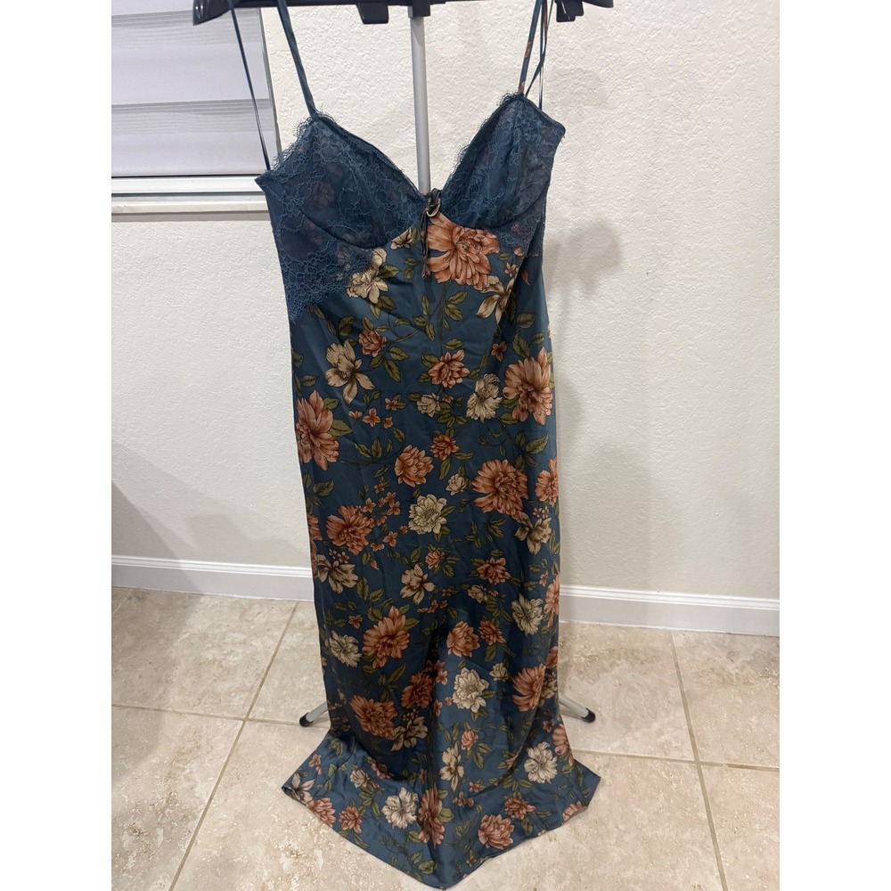 Jessica Simpson XL Floral Lace Maxi Dress Boho Romantic Cottagecore Slip